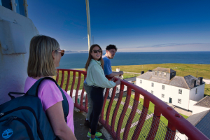 Aerial view of Lighthouse Attendant's Cottage from Loop Head Lighthouse